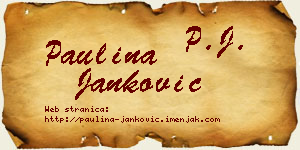 Paulina Janković vizit kartica